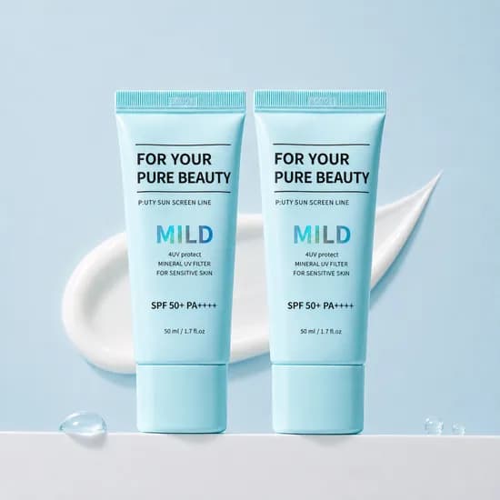 퓨노센스 포텍트 비건 선크림 50ml 2개