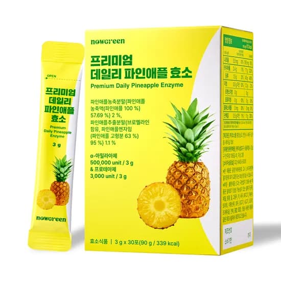 나우그린 프리미엄 데일리 파인애플효소 3g 30포 6개