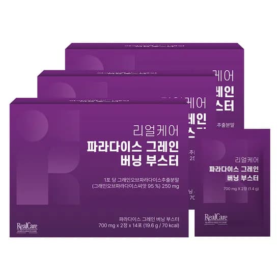 리얼케어 파라다이스 그레인 버닝 부스터 14포 3박스