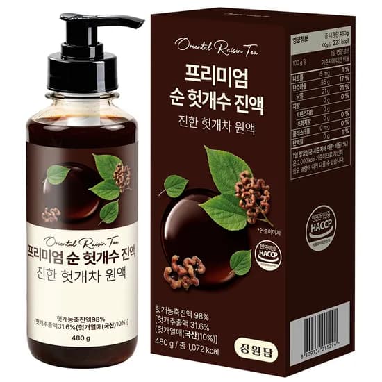 프리미엄 순 헛개수 진액 480ml 1개