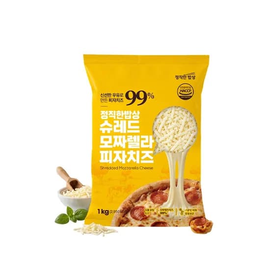 99 슈레드 모짜렐라 피자치즈, 1kg, 1개