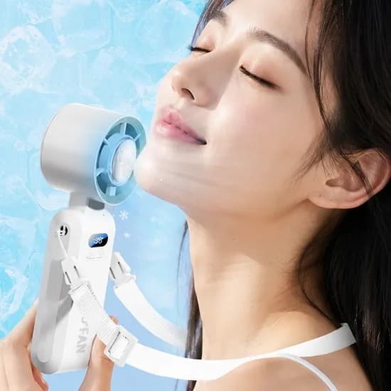 한당컴퍼니 아이스 냉각패드 휴대용 선풍기 JF137, 화이트, 2개