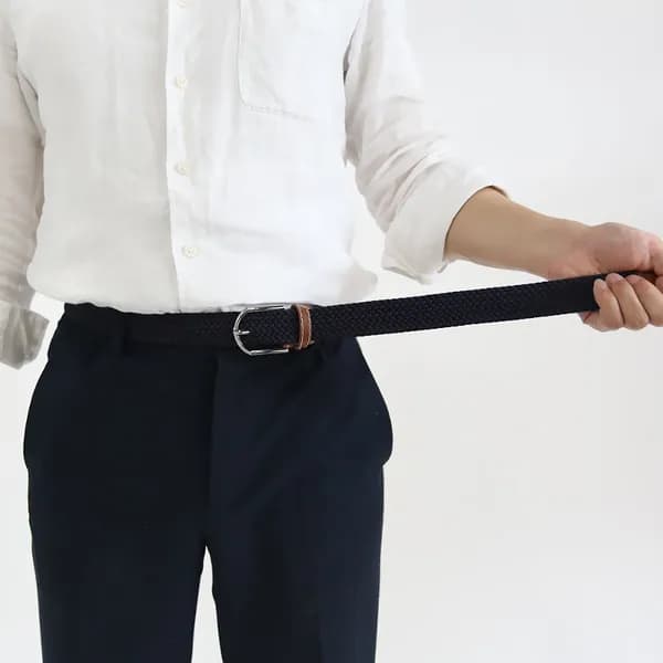 남녀공용 늘어나는 밴딩 벨트, 블랙, 100cm, 1개
