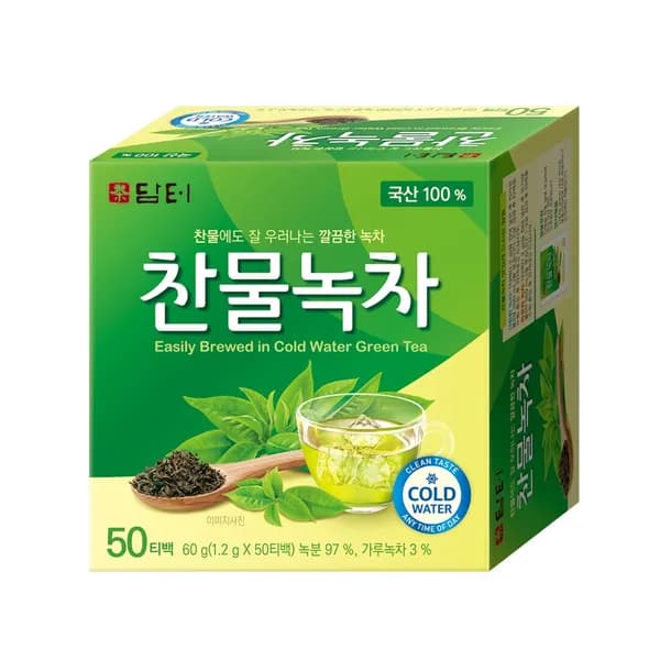 담터 찬물녹차 1.2g 50개 2팩