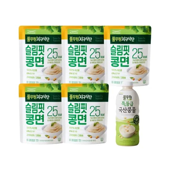 풀무원 특등급 국산콩물 + 슬림핏 콩면 150g 1세트