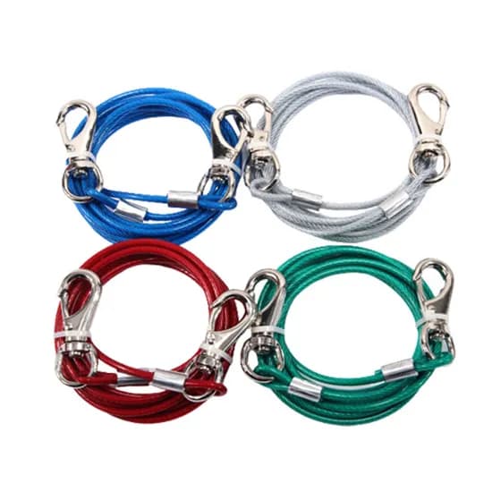 강아지 와이어 리드줄, 소형견, 투명, 3mm, 3m, 1개
