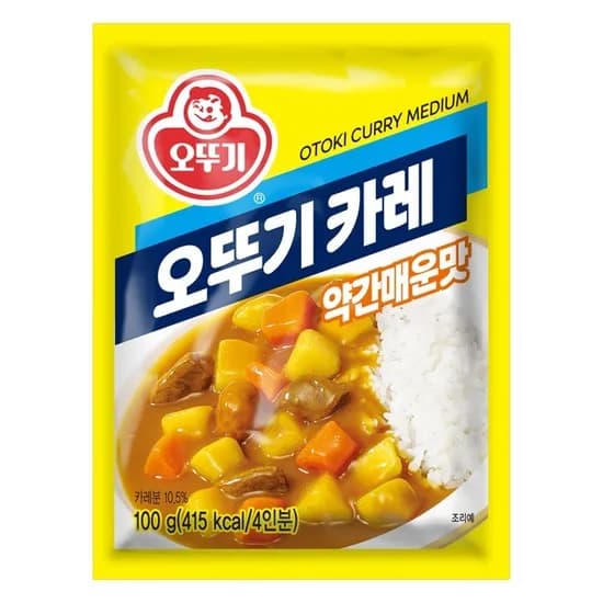 오뚜기카레 분말 약간매운맛 100g 5개