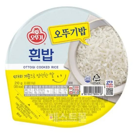 오뚜기 오뚜기밥 즉석 흰밥 210g 12개