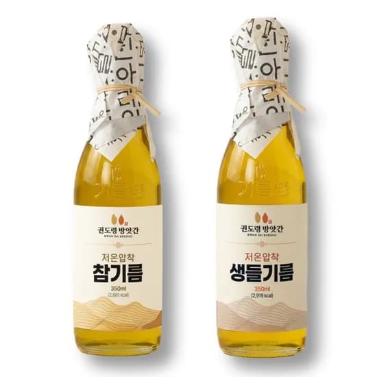 권도령방앗간 참기름, 350ml, 1개 + 생들기름, 350ml, 1개