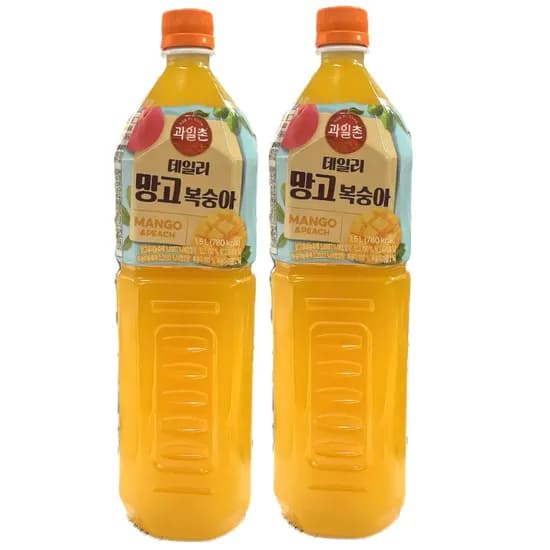 해태 과일촌 데일리 망고복숭아 1.5L 2개