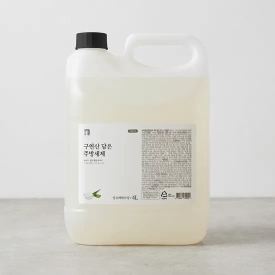 살림백서 구연산 담은 주방세제 알로에베라향 4L 1개