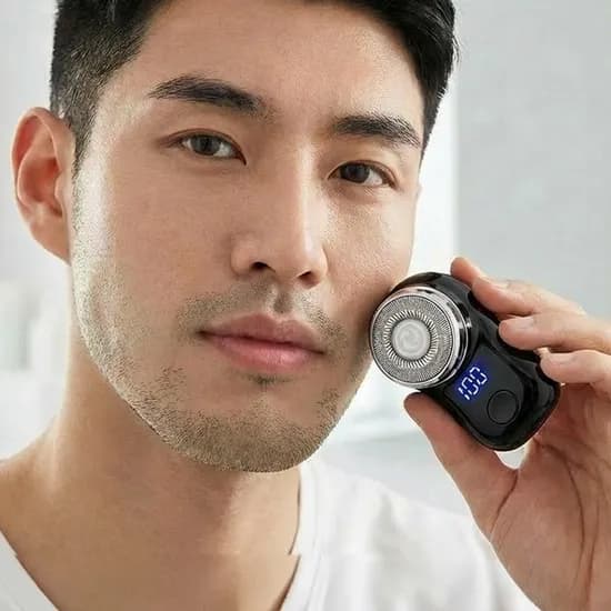 C타입 충전 휴대용 미니 면도기, 블랙, 1개