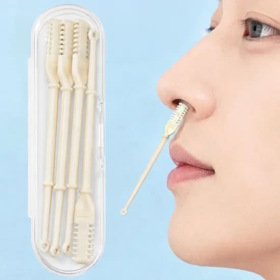 4세대 양날 칼날 휴대용 코털 제거기, 아이보리, 8개