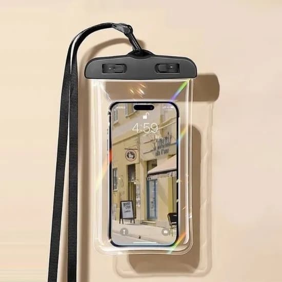 IPX8 휴대폰 방수팩, 블랙+블루, 2개