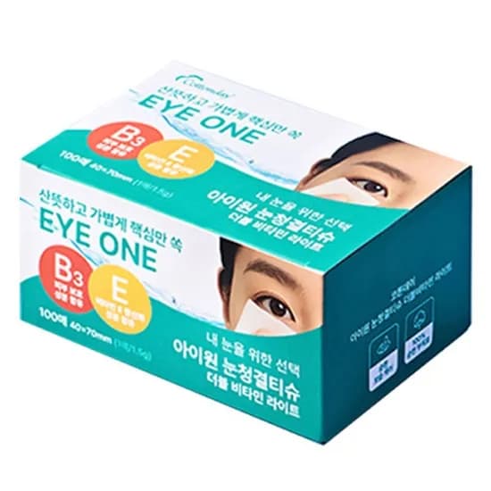 코튼데이 아이원 눈청결티슈 더블비타민 릴렉싱 100개 1박스