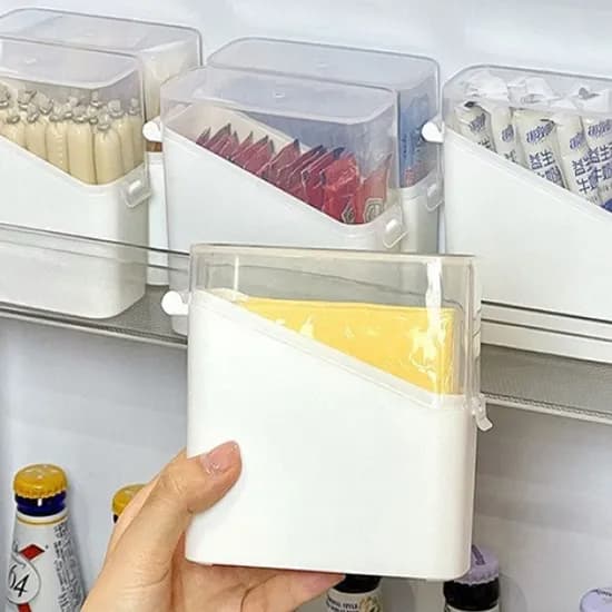 치즈 보관케이스 화이트 10.7x4.5x10.5cm 1개