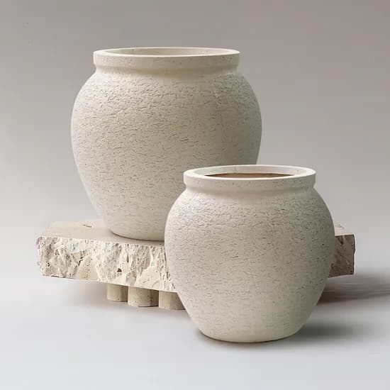모던크라프트 국내산 항아리 화분, 아이보리, 외경 윗지름 24cm, 중간지름 31cm, 밑지름 20cm, 높이 31cm, 1개