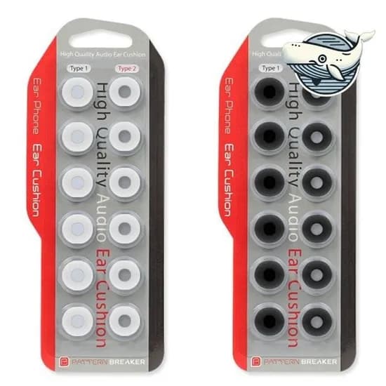 PATTERN BREAKER 이어폰커버 PBEC-2, 화이트, 6쌍, 1세트