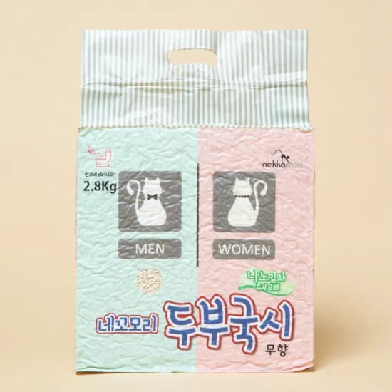 네꼬모리 두부국시 나노입자 고양이 모래, 무향, 2.8kg, 6개입, 1개