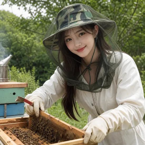 모자 위에 쓰는 방충망 모자, 1개
