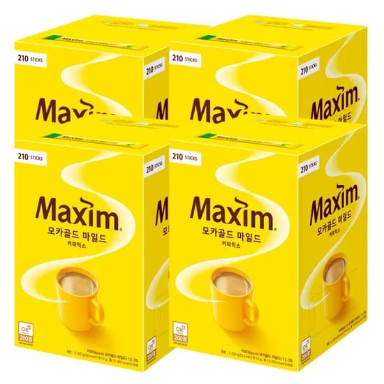 맥심 모카골드 마일드 커피믹스, 12g, 210개입, 4개