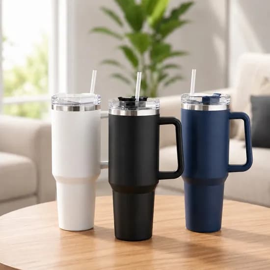 자이언트 텀블러, 화이트+네이비, 1200ml, 2개