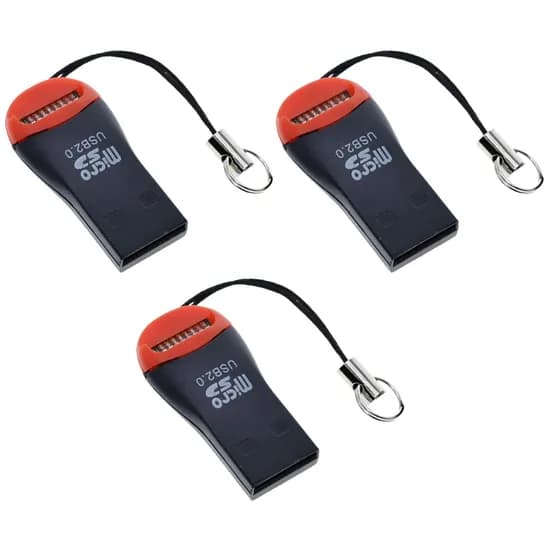 TF micro SD 전용 USB 2.0 리더기 T-699 블랙 3개