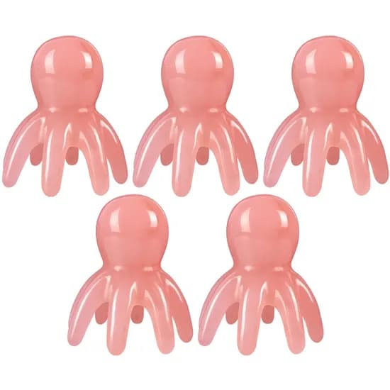 문어 마사지 빗, 핑크, 5개입, 1세트