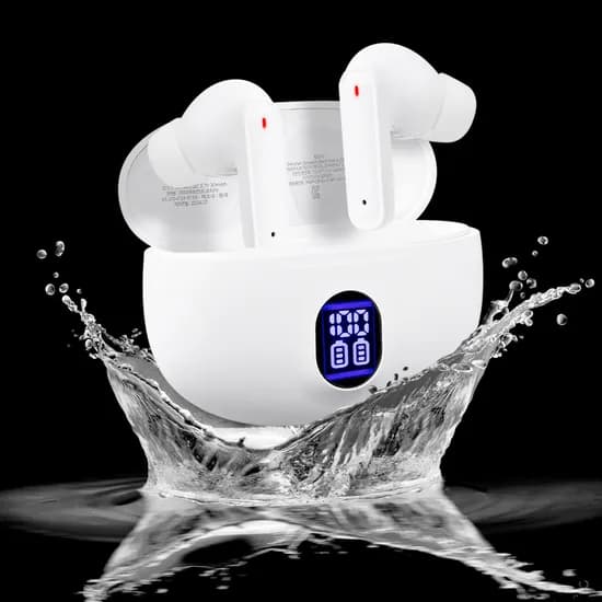 팬택 LCD 블루투스 이어폰 TBT-100, 화이트, 1개