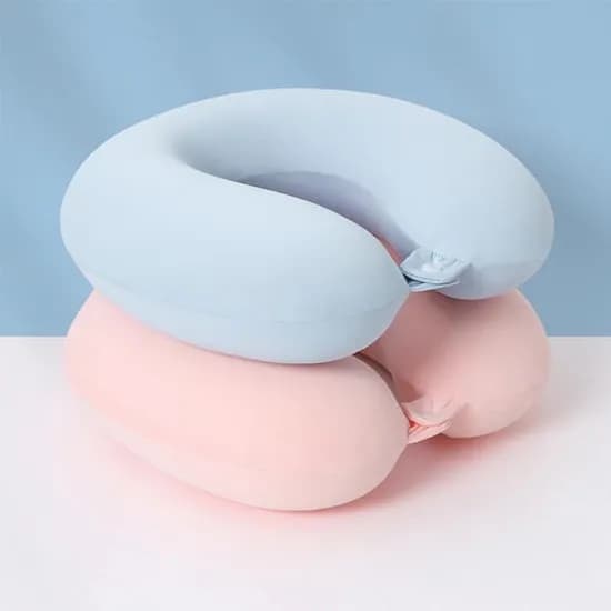 쿠세 쿨링 메모리폼 목베개, 블루, one size
