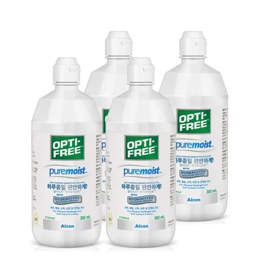 알콘 옵티프리 퓨어모이스트 렌즈세척액 300ml 4개
