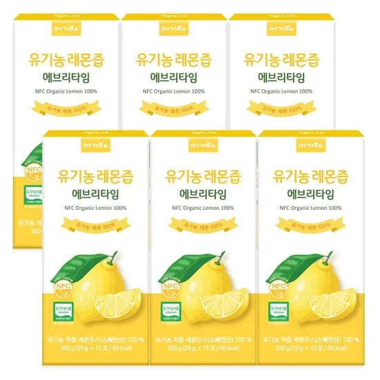 머거요 유기농레몬즙 에브리타임 20g 15포 6박스