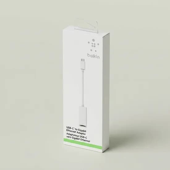 벨킨 USB-C 기가비트 이더넷 어댑터 화이트 1개