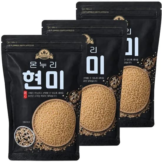 온누리잡곡 국산 현미쌀 500g 3봉