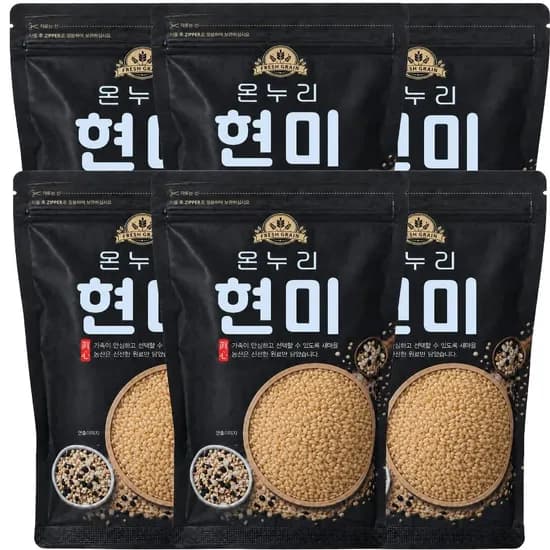 온누리잡곡 국산 현미쌀 500g 6봉