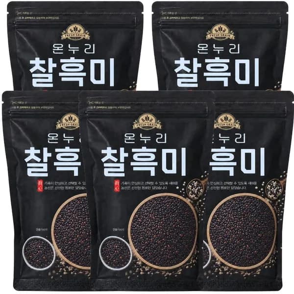 온누리잡곡 국내산 찰흑미 500g 5봉