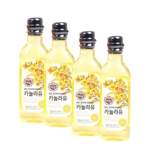 백설 카놀라유, 500ml, 4개