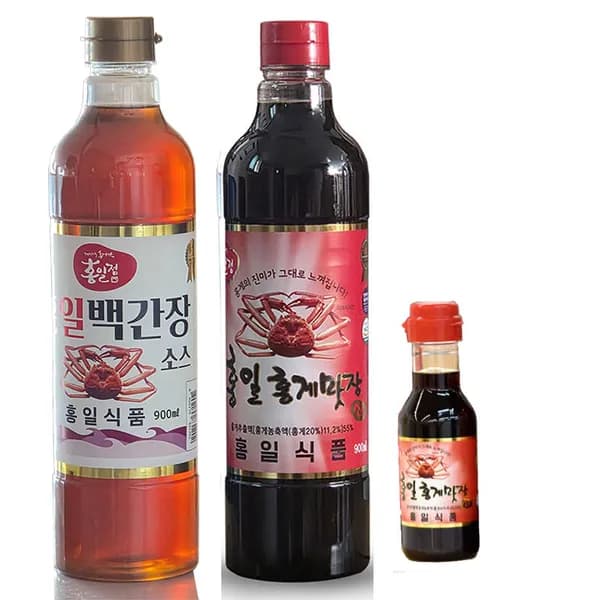 홍일식품 홍일백간장 + 홍게맛장소스 900ml 2병