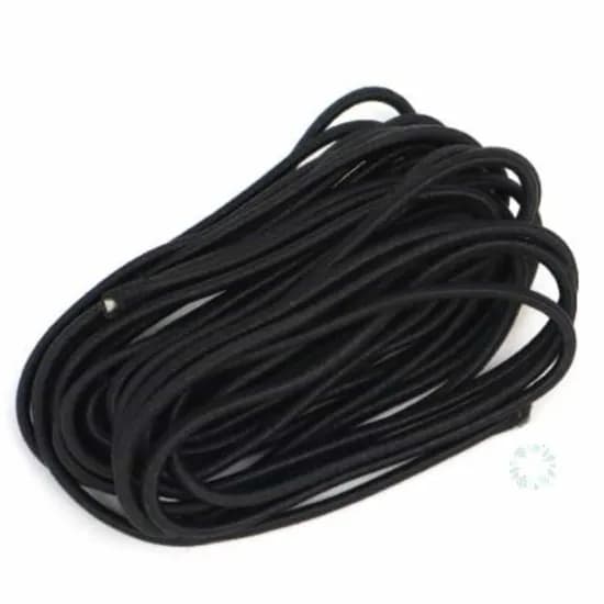 둥근 탄성끈 고무줄밴드 블랙 2.5mm 5m 1개