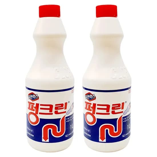 유한락스 펑크린 배수관 막힘 용해제 1L 2개