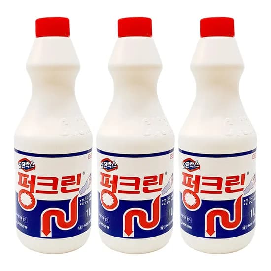 유한락스 펑크린 배수관 막힘 용해제 1L 3개
