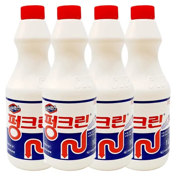유한락스 펑크린 배수관 막힘 용해제 1L 4개 11,980원