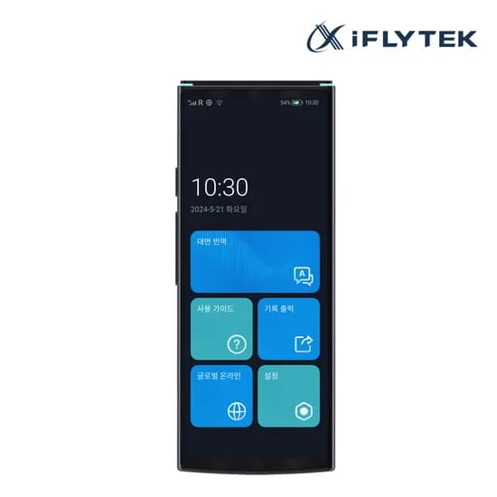 IFLYTEK AI 스마트 통역기, AIT2221T, 60개 언어, 블랙, 1개