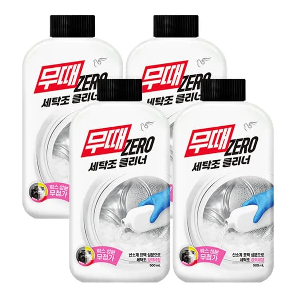 피죤 무때ZERO 세탁조클리너 500ml 4개