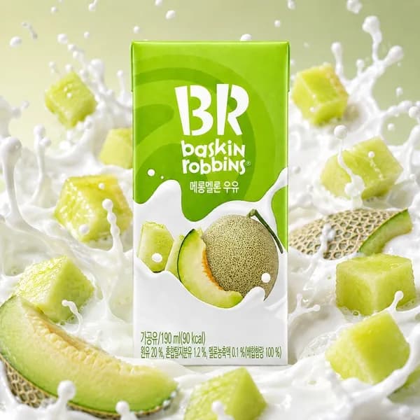 배스킨라빈스 메롱멜론우유 190ml 12개 11,900원