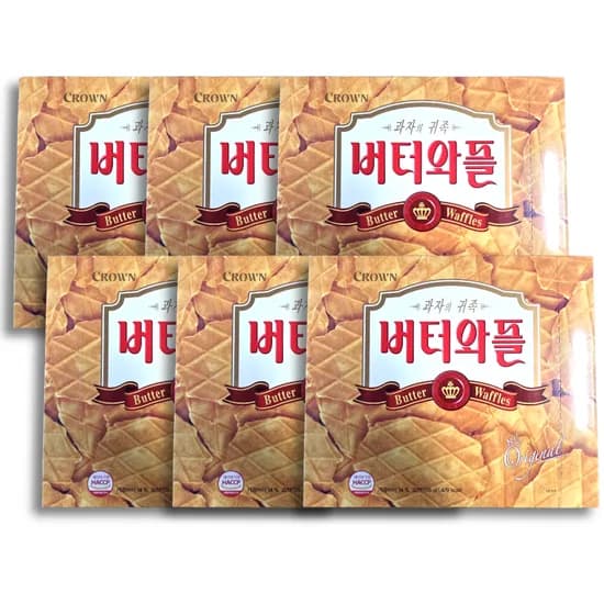 크라운 버터와플 오리지널 237g 6개