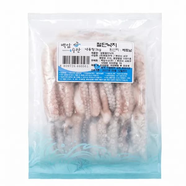 백암수산 절단낙지 손질된 냉동 1kg 1개 20,900원
