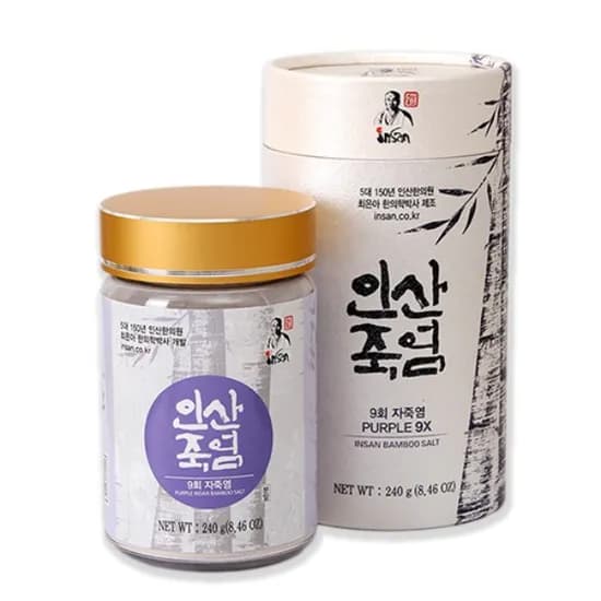 인산죽염 자색죽염 분말가루 9회 9번구운 240g 1개