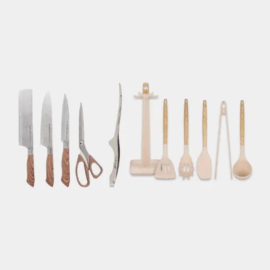 리앤쿡 노르딕 키친툴+나이프 세트, 우드, 11종, 1세트