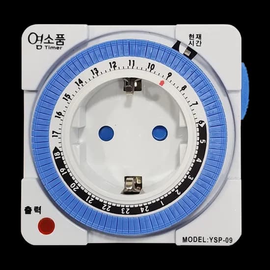 타이머 콘센트 YSP-09 사각 24시간 혼합색상 8cm 1개